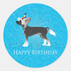 Sticker Rond Conception de l'Anniversaire Chinois