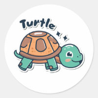 Conception de l'autocollant de tortue.