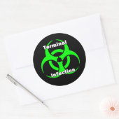 Sticker Rond Conception de l'autocollant d'infection terminale (Enveloppe)