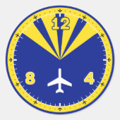 Sticker Rond Conception de l'avion (Devant)