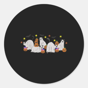 Sticker Rond Conception de l'effet de broderie pour fantôme de