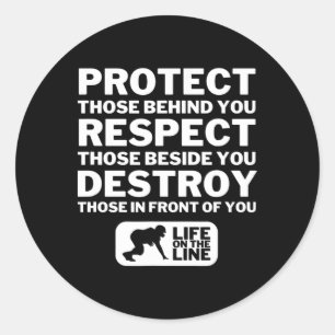 Sticker Rond Conception de l'équipe de football - Protéger