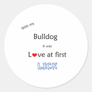 Sticker Rond Conception de Lick Bulldog