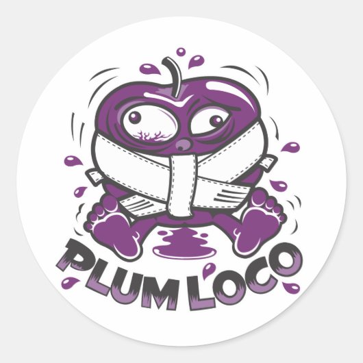 Sticker Rond Conception de Loco Plum (Devant)