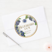 Sticker Rond Conception de logo Witty Elegant Blueberry Jam Pre (Enveloppe)