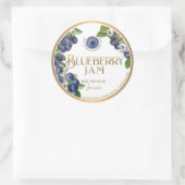 Sticker Rond Conception de logo Witty Elegant Blueberry Jam Pre (Sac)
