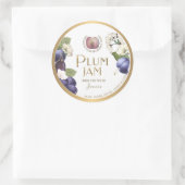 Sticker Rond Conception de logo Witty Elegant Plum Jam Preserve (Sac)