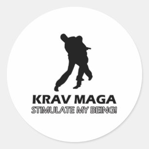 Sticker Rond conception de maga de krav