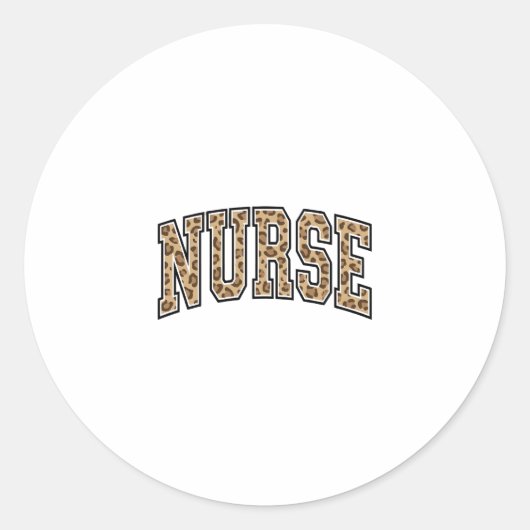 Sticker Rond Conception de maillot universitaire d'infirmière l (Devant)