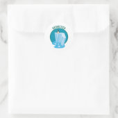 Sticker Rond conception de manchot d'antartique (Sac)