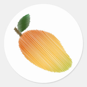 Sticker Rond Conception de mangue par points