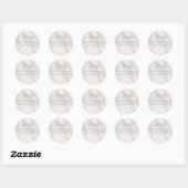 Sticker Rond conception de marbre faux holographique (Feuille)