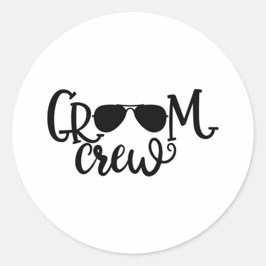Sticker Rond Conception de mariage pour l'équipe du marié (Devant)
