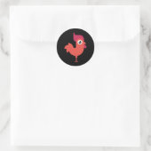 Sticker Rond Conception de mascotte animale graphique de jeu de (Sac)