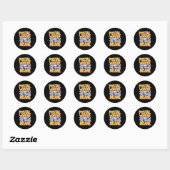 Sticker Rond Conception de mème de devis pour les employés de p (Feuille)