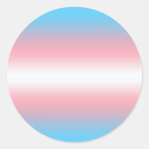 Sticker Rond Conception de motif de drapeau de fierté transgenr