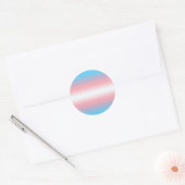 Sticker Rond Conception de motif de drapeau de fierté transgenr (Enveloppe)