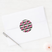 Sticker Rond Conception de Motif de fleurs Arrière - plans trié (Enveloppe)