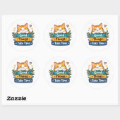 Sticker Rond conception de motivation (Feuille)