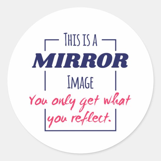 Sticker Rond Conception de motivation Mentalité de réflexion da (Devant)