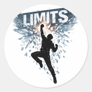Sticker Rond Conception de motivation sans limites