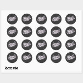 Sticker Rond Conception de motivation typographique rétro pour (Feuille)