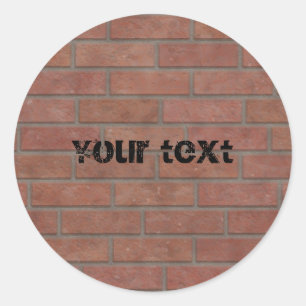 Sticker Rond Conception de mur de briques