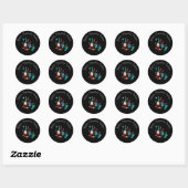 Sticker Rond Conception de musique Marque commerciale cadeau (Feuille)
