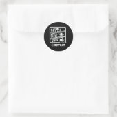 Sticker Rond Conception de nage mignonne - Manger Sleep nager R (Sac)