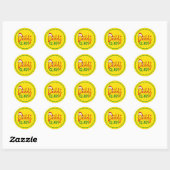 Sticker Rond Conception de Noël de Papa Noël (Feuille)
