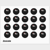 Sticker Rond Conception de Noël drôle de correspondance méchant (Feuille)