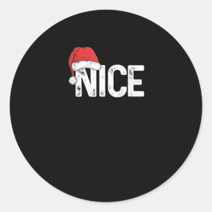 Sticker Rond Conception de Noël drôle de correspondance méchant