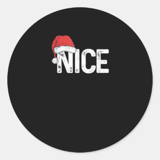 Sticker Rond Conception de Noël drôle de correspondance méchant