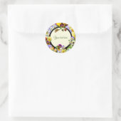 Sticker Rond Conception de Pansy - ajoutez votre texte (Sac)