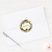 Sticker Rond Conception de Pansy - ajoutez votre texte (Enveloppe)