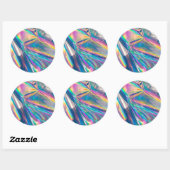 Sticker Rond Conception de papier métallique Shimmer arc-en-cie (Feuille)