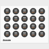 Sticker Rond Conception de patch de citrouilles maman Halloween (Feuille)