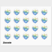 Sticker Rond Conception de patinage (Feuille)