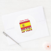 Sticker Rond Conception de patrimoine de drapeau d'Espagne pers (Enveloppe)