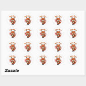 Sticker Rond Conception de pause café (Feuille)