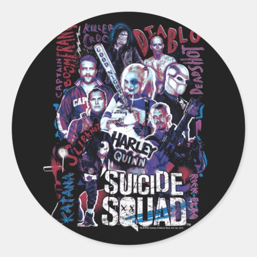 Sticker Rond Conception de performance Mens Squad The Squad (Devant)