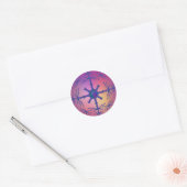 Sticker Rond Conception de perle rose avec motif (Enveloppe)