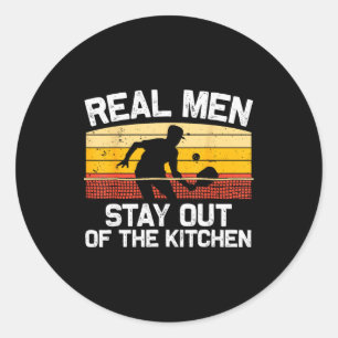 Sticker Rond Conception de pickleball pour hommes garçons pickl