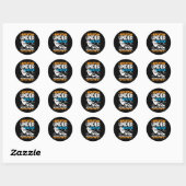 Sticker Rond Conception de plongée cool - Je respire sous l'eau (Feuille)