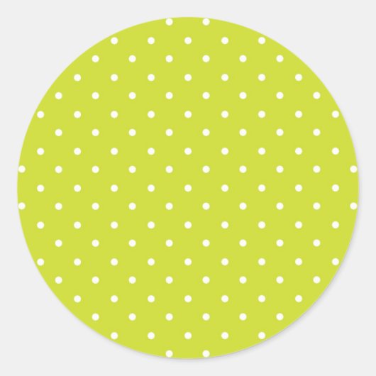 Sticker Rond Conception de points Polka Lime (Devant)