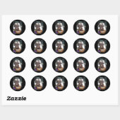 Sticker Rond Conception de poulet absolument pas drôle Sarcasme (Feuille)