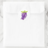 Sticker Rond Conception de raisins violets (Sac)