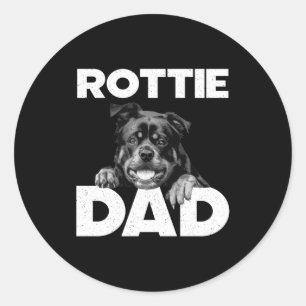 Sticker Rond conception de Rottweiler pour homme papa rottie Ro