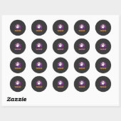 Sticker Rond Conception de rythmes Halloween DJ fantôme effraya (Feuille)