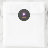 Sticker Rond Conception de rythmes Halloween DJ fantôme effraya (Sac)